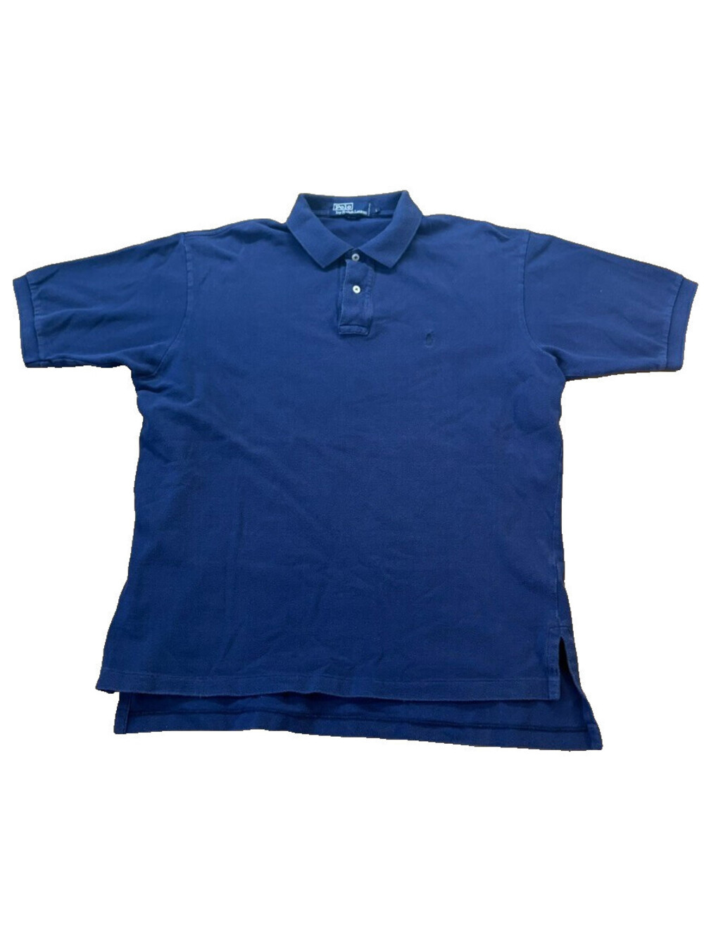 Polo Ralph Lauren Mens Large Blue Y2K Short Sleeve Button Up